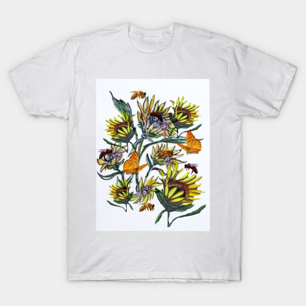 Designer Flower No2. T-Shirt by cjkell